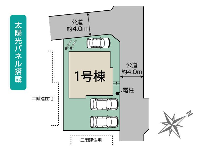 南埼玉郡宮代町中島1棟 区画図 【販売中物件：1号棟】