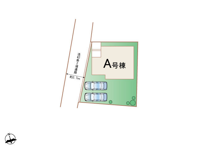 ハートフルタウン横浜市泉区上飯田町3848番の見取り図