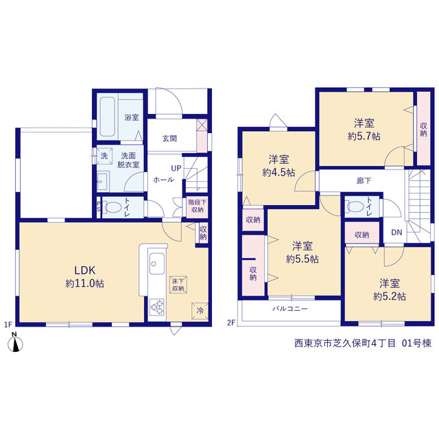 リーブルガーデン西東京市芝久保町４丁目の見取り図