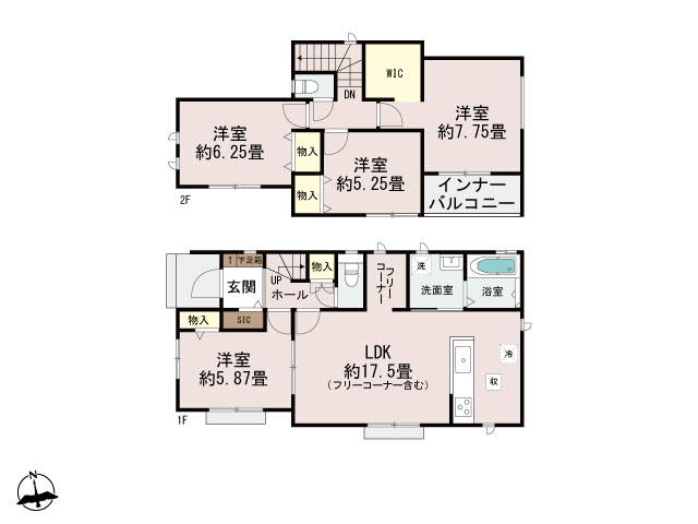 ハートフルタウン東区三郎2丁目2192番の見取り図