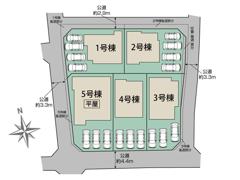 ブルーミングガーデン一宮市浅井町東浅井５棟の見取り図