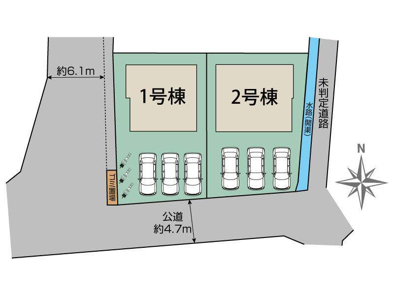 ブルーミングガーデン姫路市書写２棟の見取り図