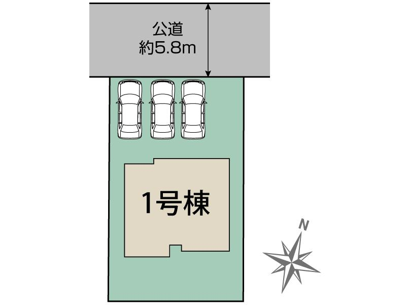 ブルーミングガーデン広島市安佐南区高取北４丁目１棟の見取り図