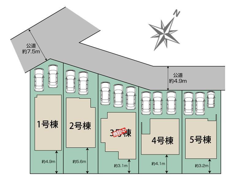 ブルーミングガーデン岡山市南区福島２丁目５棟の見取り図