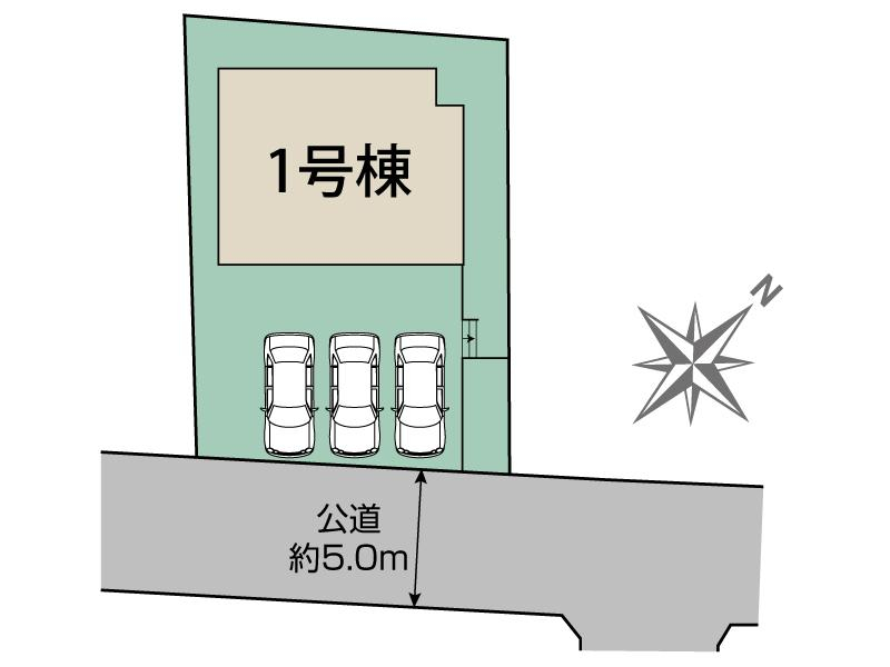 深谷市緑ケ丘2期1棟 区画図 【販売中物件：1号棟】