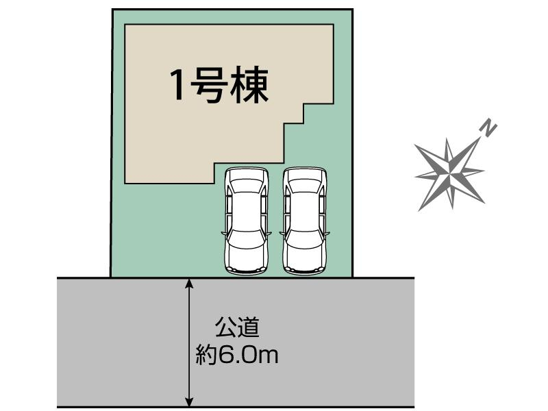 千葉市花見川区作新台2丁目2期1棟 区画図 【販売中物件：1号棟】