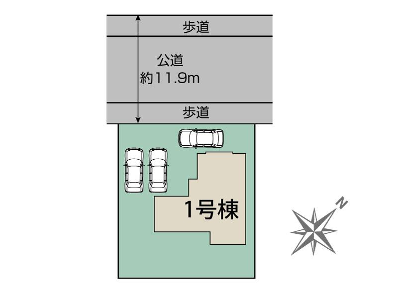 ブルーミングガーデン富谷市日吉台１丁目１棟の見取り図