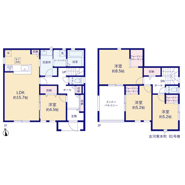 リーブルガーデン古河東本町の見取り図