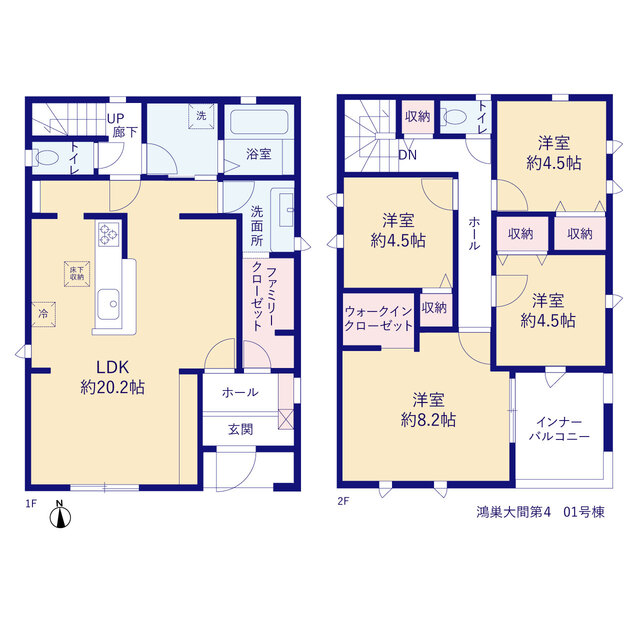 リーブルガーデン鴻巣大間第４の見取り図