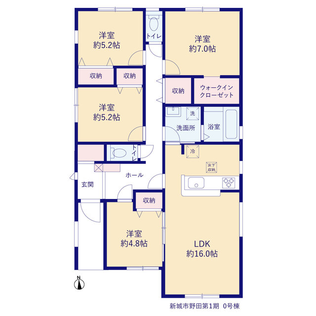 リーブルガーデン新城市野田第１期の見取り図