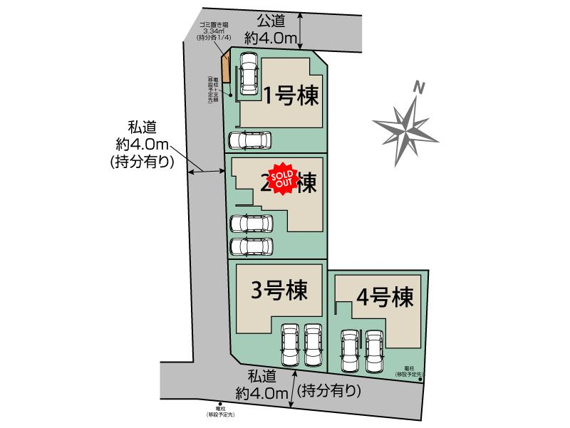 ブルーミングガーデン川越市郭町２丁目４棟の見取り図