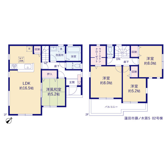 リーブルガーデン蓮田市藤ノ木第５の見取り図