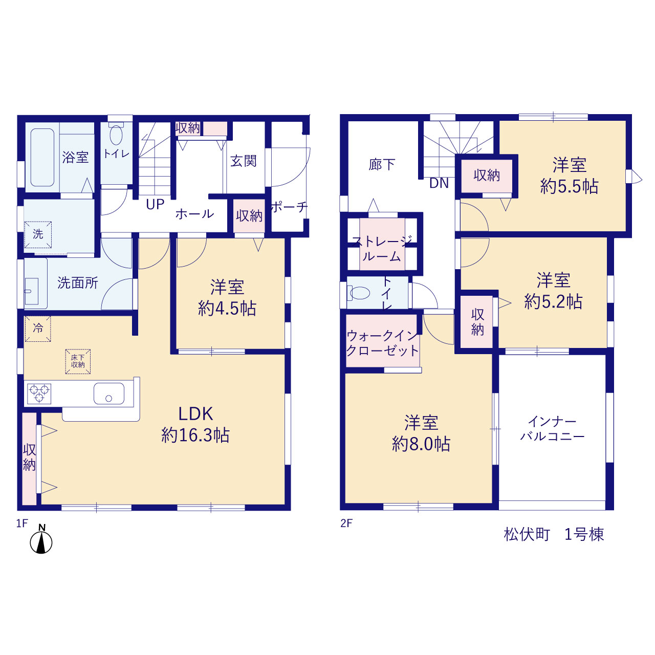リーブルガーデン松伏町の見取り図