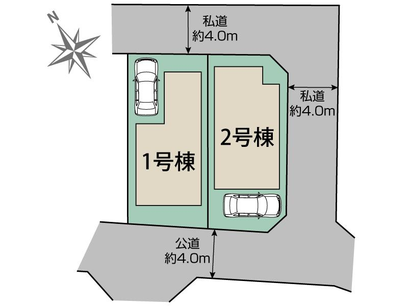 ブルーミングガーデン相模原市南区古淵４丁目２棟の見取り図