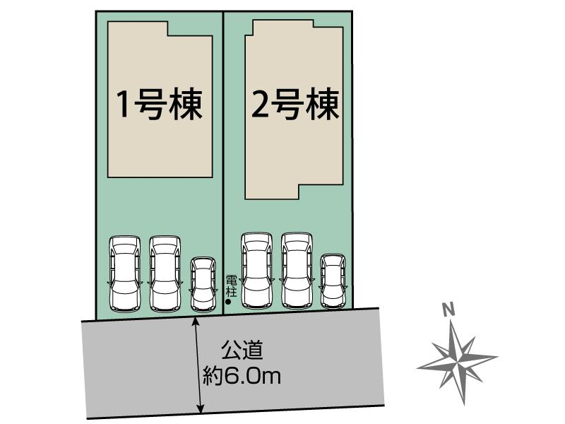 ブルーミングガーデン福島市西中央三丁目２棟の見取り図