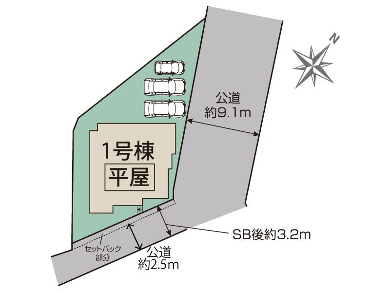 ブルーミングガーデン小牧市大字本庄郷浦２期１棟の見取り図