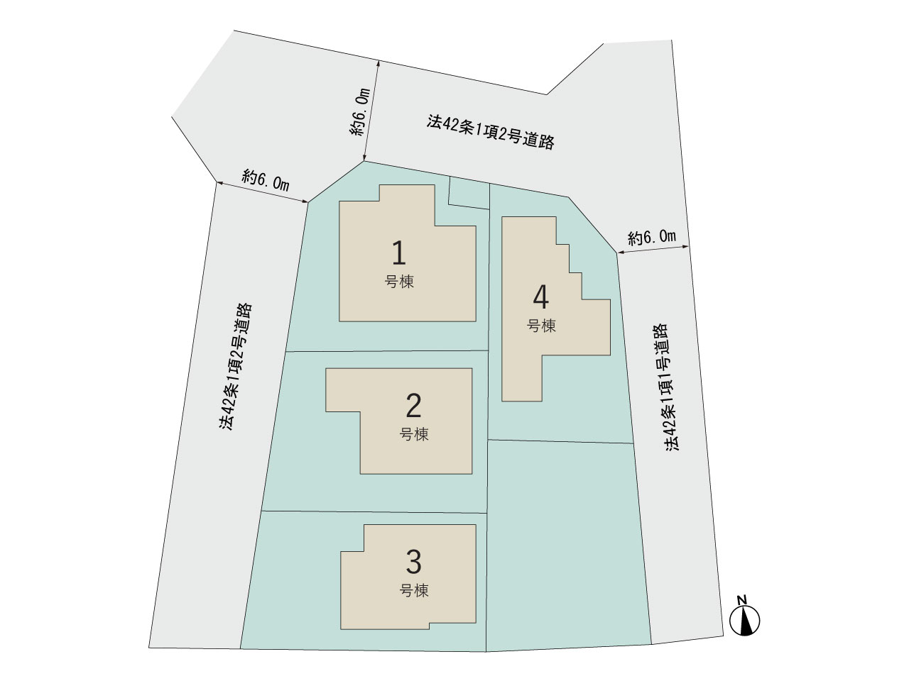 リーブルガーデン姫路市砥堀8期の見取り図