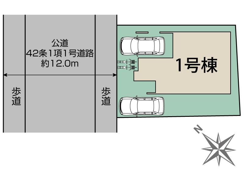 ブルーミングガーデン上尾市井戸木４丁目１棟の見取り図
