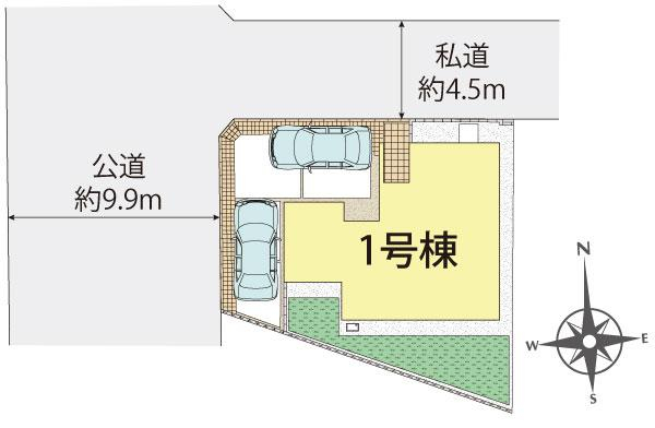 ブルーミングガーデン伊勢原市笠窪　１棟の見取り図