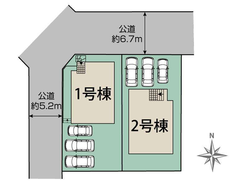 ブルーミングガーデン横浜市栄区桂台西２丁目２棟の見取り図