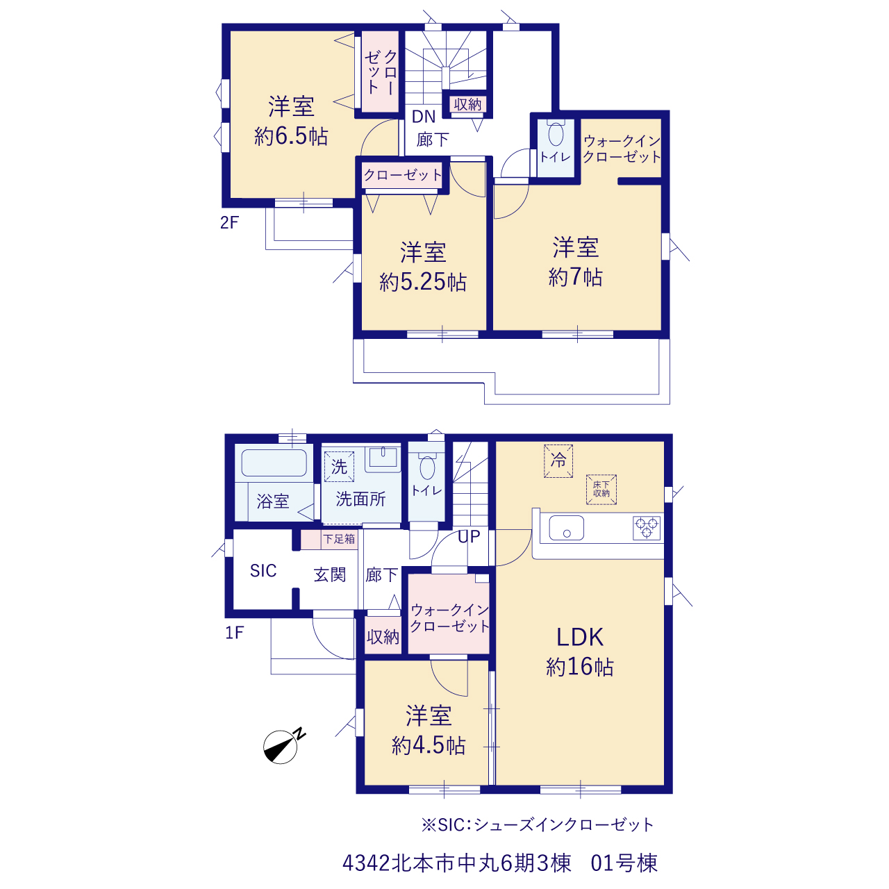 グラファーレ4342北本市中丸６期３棟の見取り図