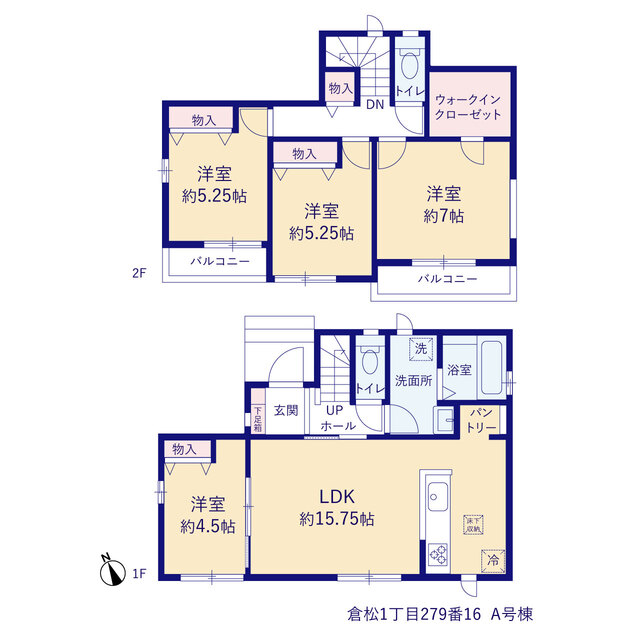 ハートフルタウン倉松1丁目279番16の見取り図