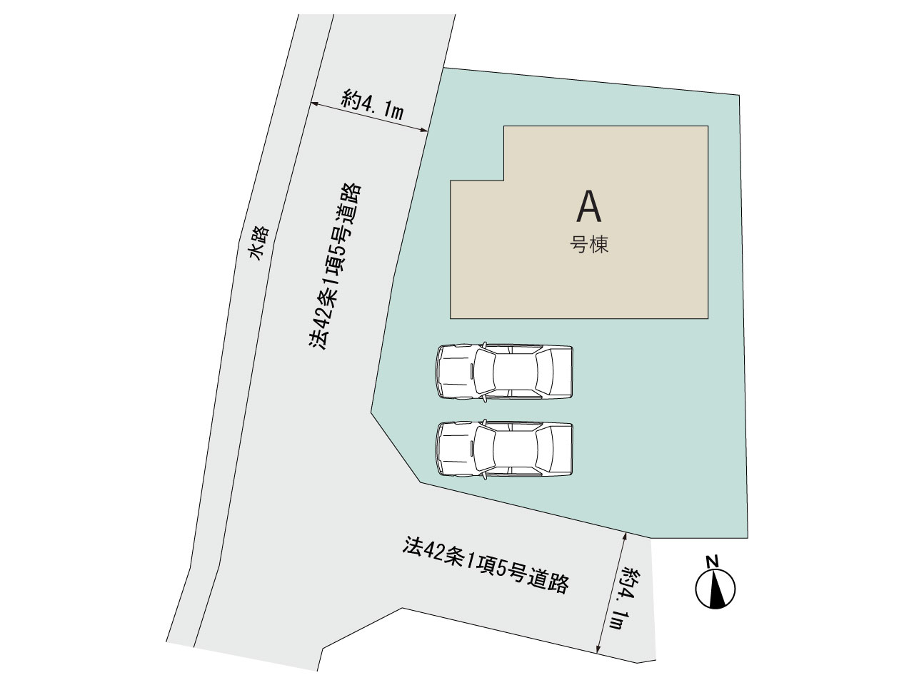 ハートフルタウン篠栗町中央3丁目4305番の見取り図