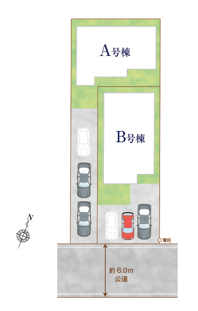 ハートフルタウン（那覇）沖縄市南桃原4丁目2期の見取り図