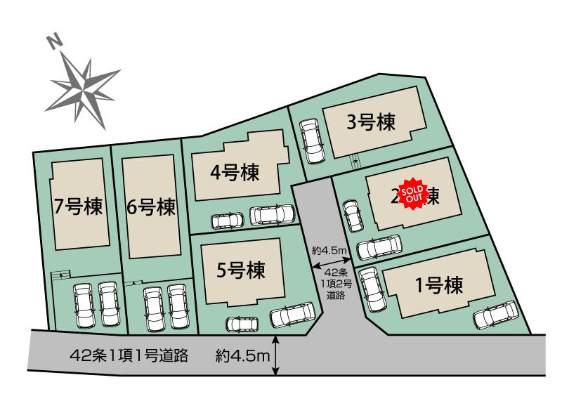ブルーミングガーデン横浜市旭区下川井町７棟の見取り図