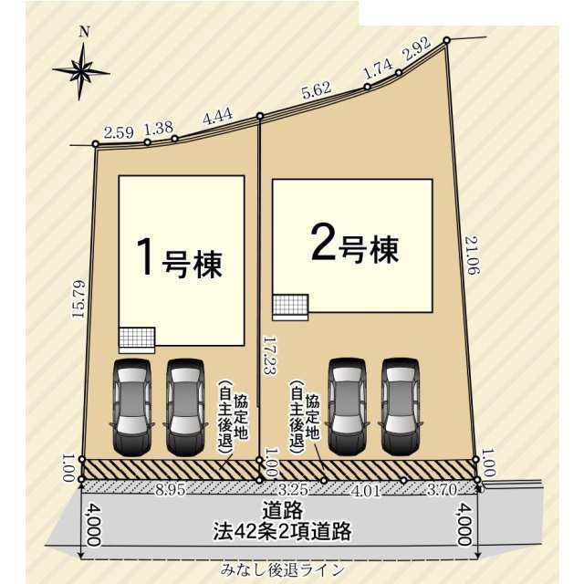 クレイドルガーデン香芝市下田西 第2の見取り図