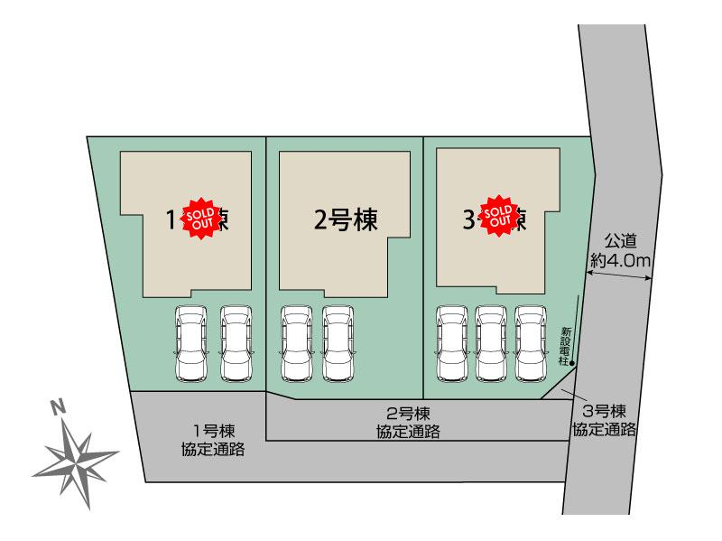ブルーミングガーデン熊谷市拾六間３棟の見取り図