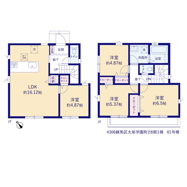 グラファーレ4306練馬区大泉学園町２８期１棟の見取り図
