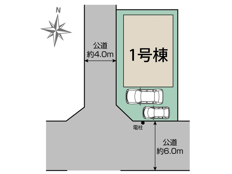 ブルーミングガーデン草加市稲荷６丁目１棟の見取り図