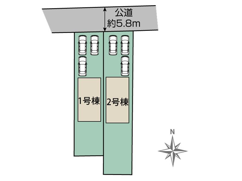 ブルーミングガーデン太田市尾島町２棟の見取り図