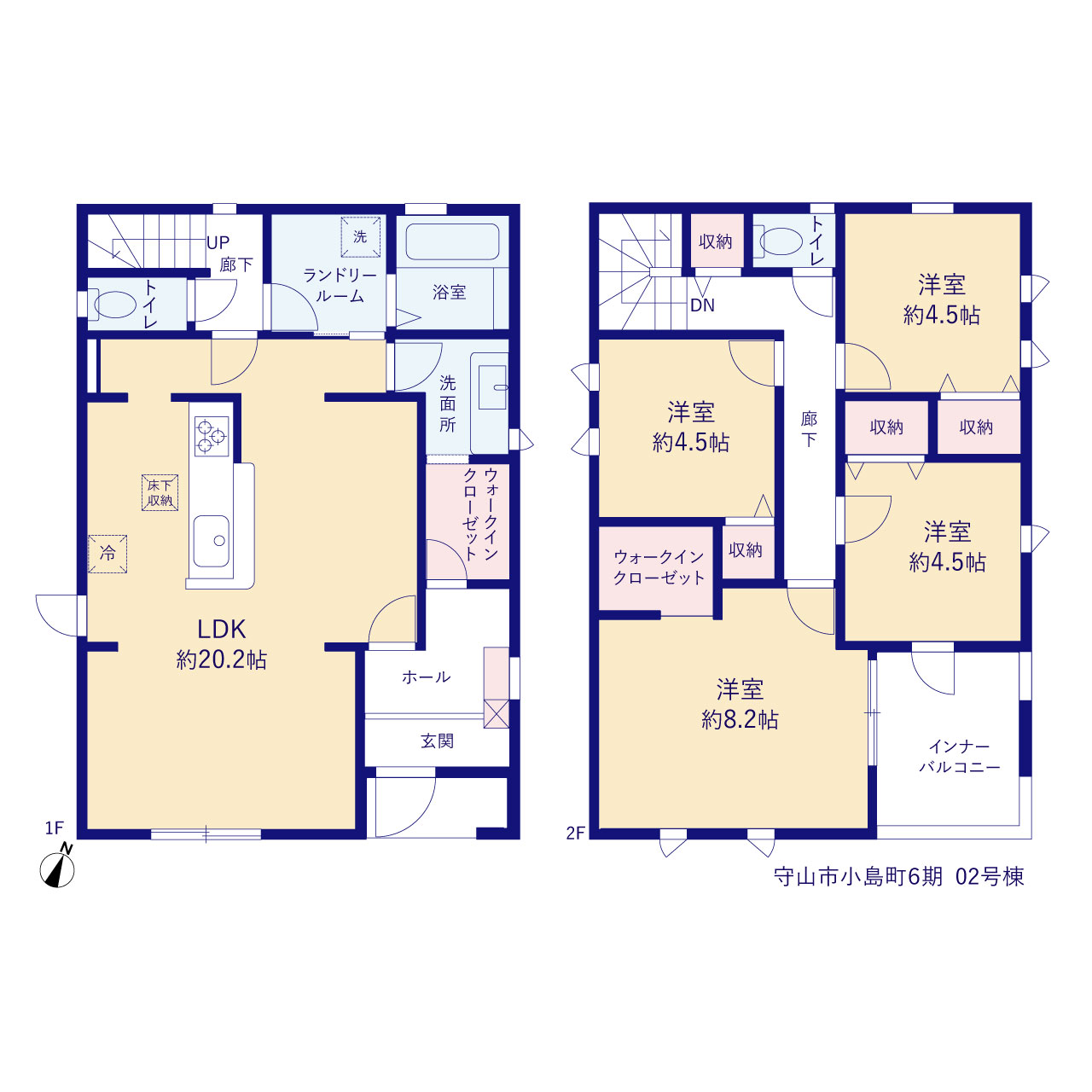 リーブルガーデン守山市小島町６期の見取り図