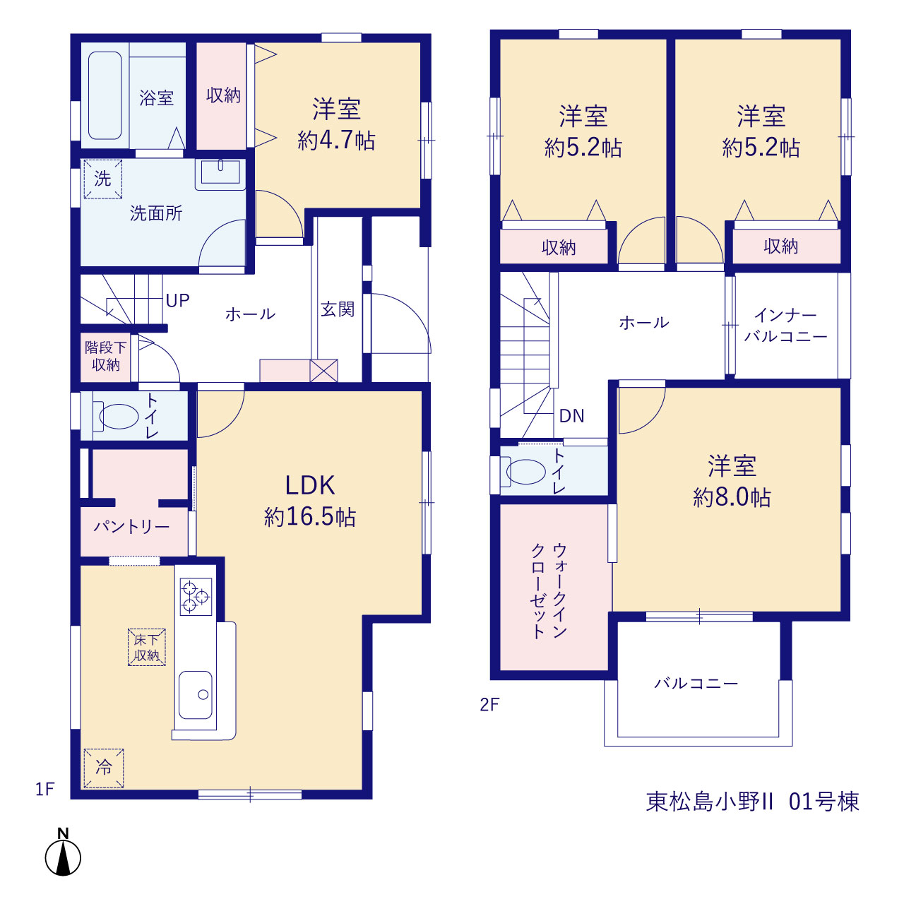 リーブルガーデン東松島小野Ⅱの見取り図