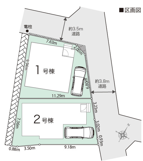 リナージュネクスジー中野区江原町３丁目０１期の見取り図