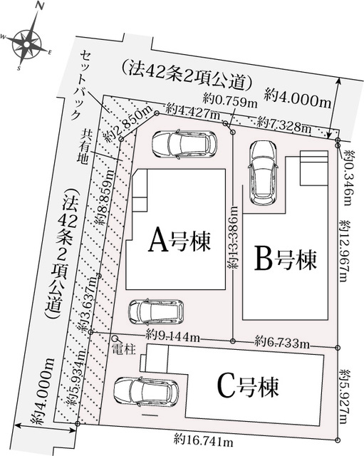 ハートフルタウン東大阪吉田3丁目1111番の見取り図
