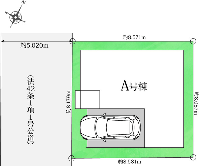 ハートフルタウン堺東区高松387番の見取り図