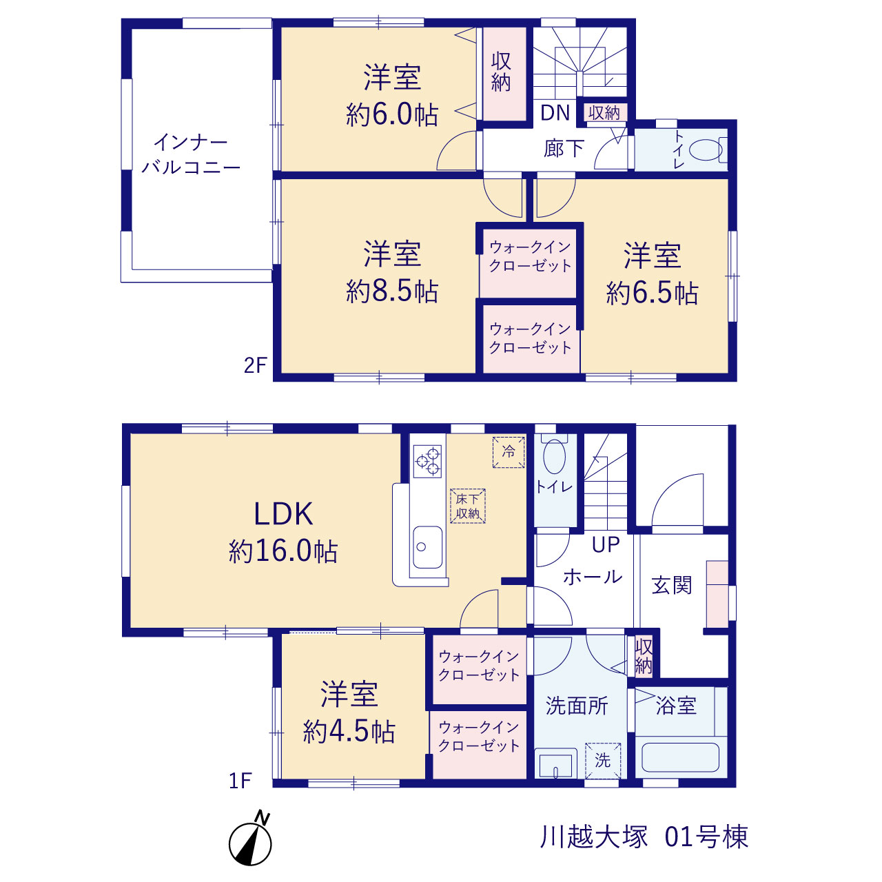 リーブルガーデン川越大塚の見取り図