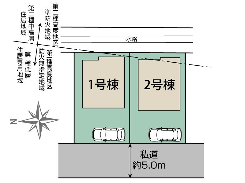 ブルーミングガーデン小平市大沼町７丁目２棟の見取り図
