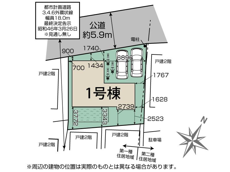 ブルーミングガーデン川越市藤間１棟の見取り図