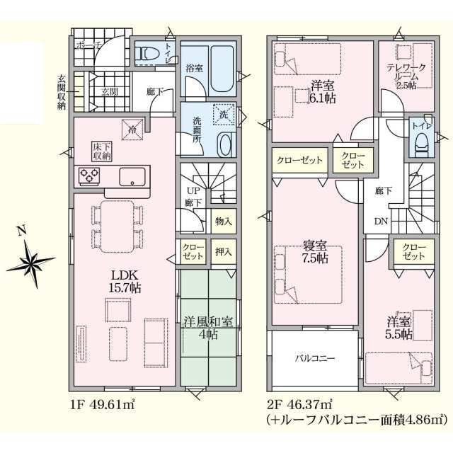 クレイドルガーデン仙台市宮城野区安養寺 第13の見取り図