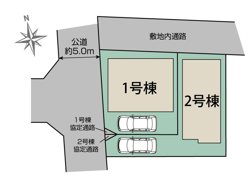 ブルーミングガーデン厚木市恩名３丁目２棟の見取り図