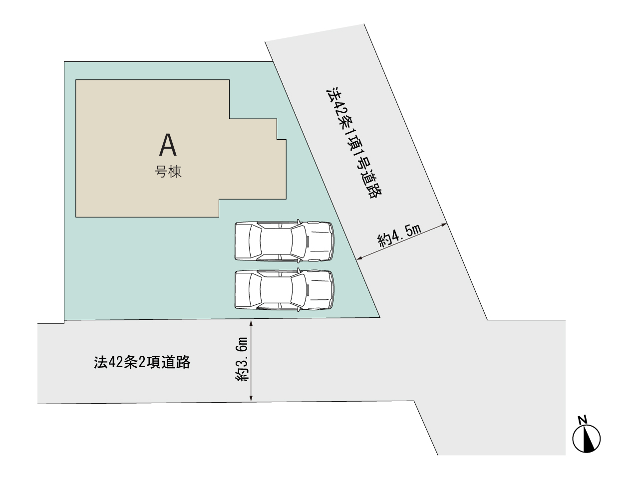 ハートフルタウン松戸市六実6丁目16番の見取り図