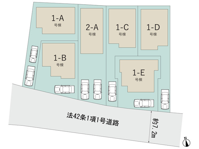 ハートフルタウン松戸市中和倉338番の見取り図