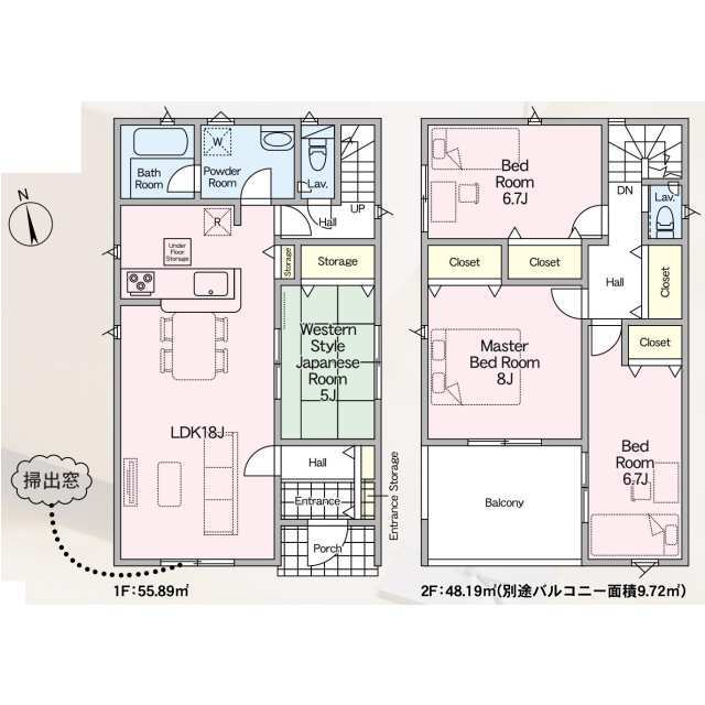 クレイドルガーデン古賀市中央 第9の見取り図