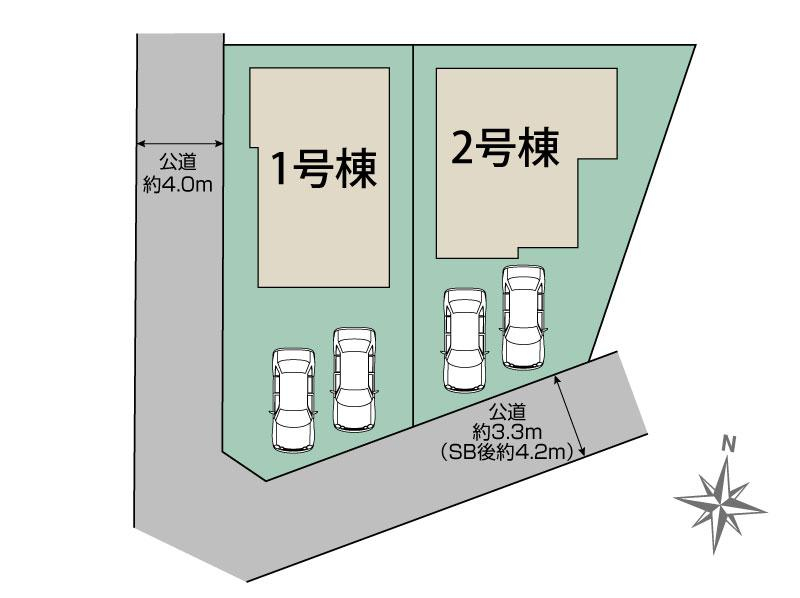ブルーミングガーデン水戸市笠原町２期２棟の見取り図