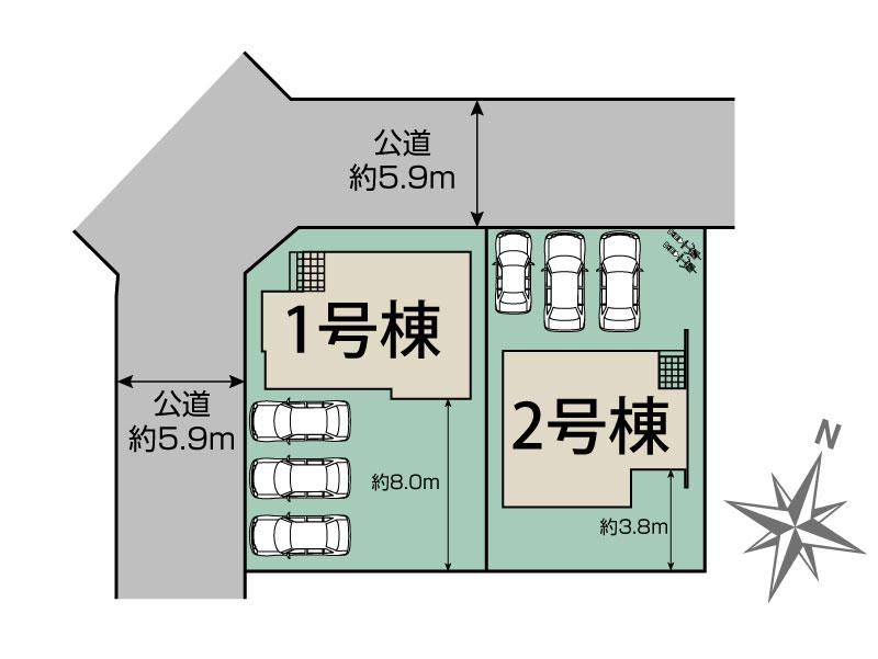 ブルーミングガーデン北九州市門司区東新町２丁目２棟の見取り図