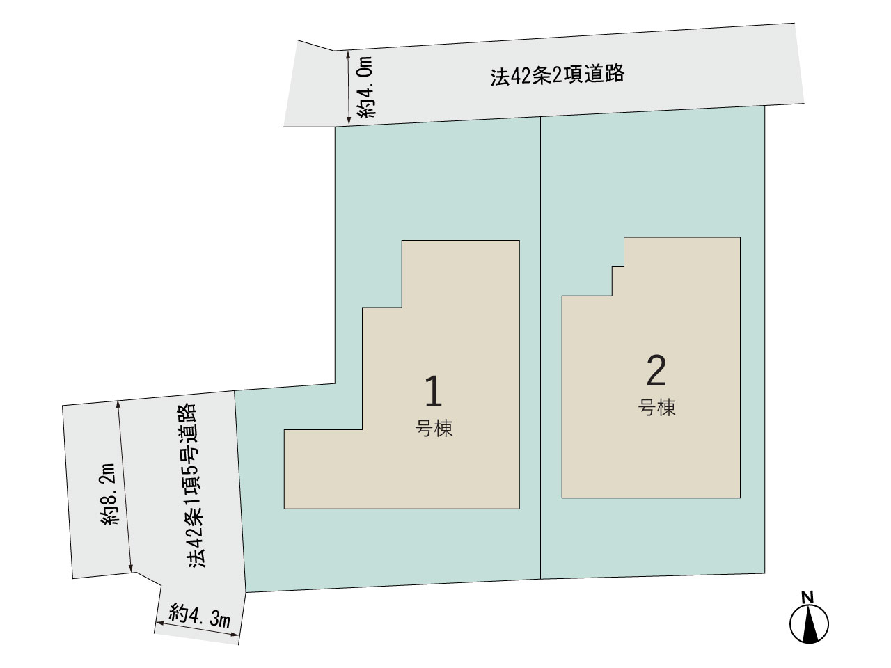 リーブルガーデン奈良六条１丁目４期の見取り図